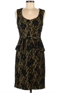BCBG Women's lace peplum dress Sz 6